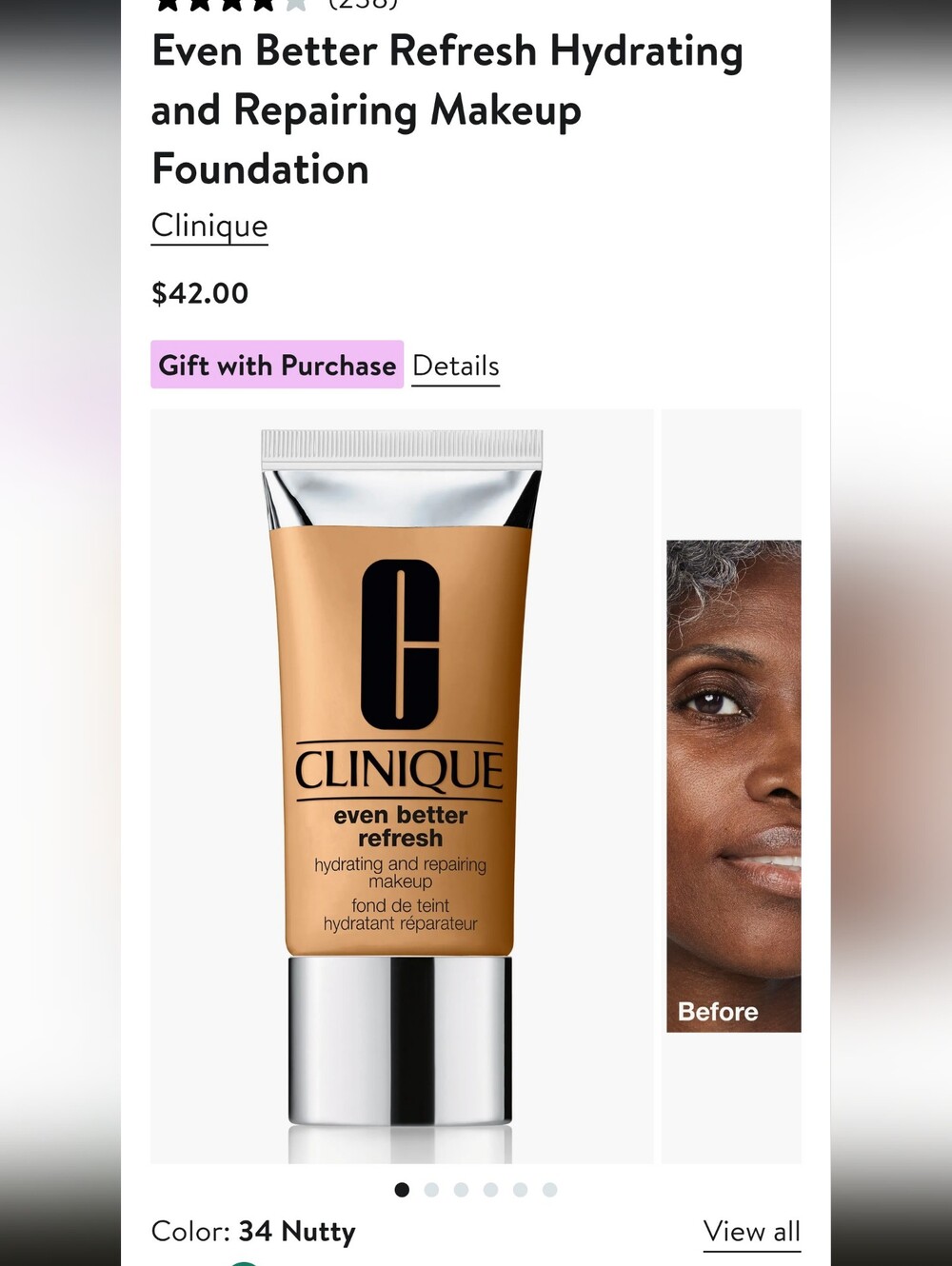 Clinique Even Better Refresh Hydrating Foundation - Nutty (Warm Beige)